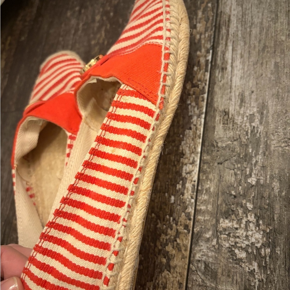 Tory Burch Red and Cream Espadrilles - Picture 4 of 5